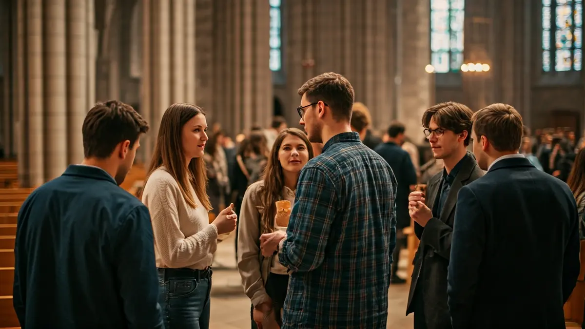 Generic image of young people at a religious gathering.