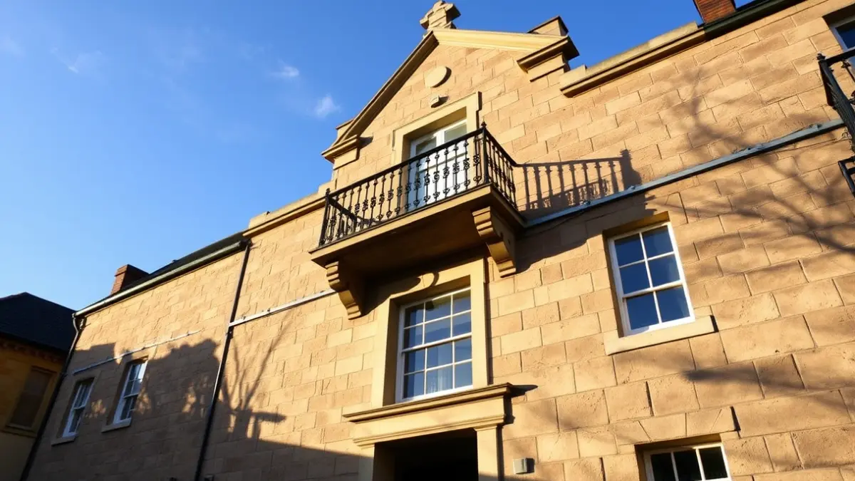 Facade of San Fernando City Council under the afternoon sun