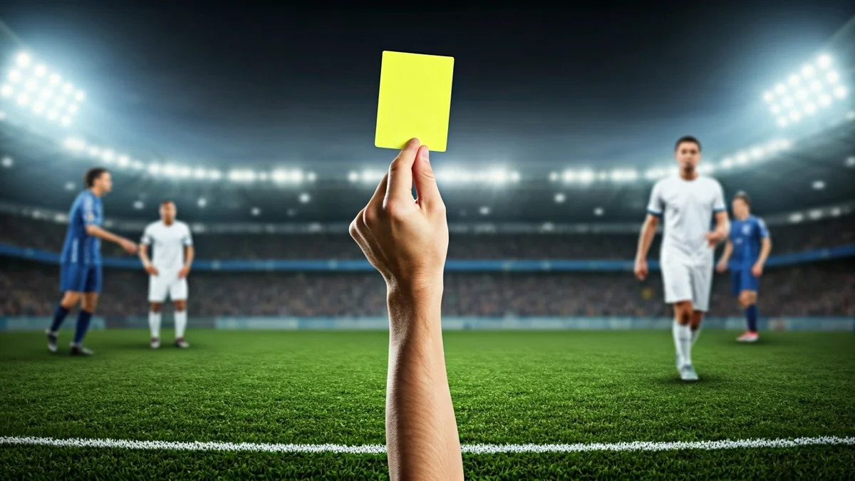 Imagen genérica de una tarjeta amarilla en un partido de fútbol.