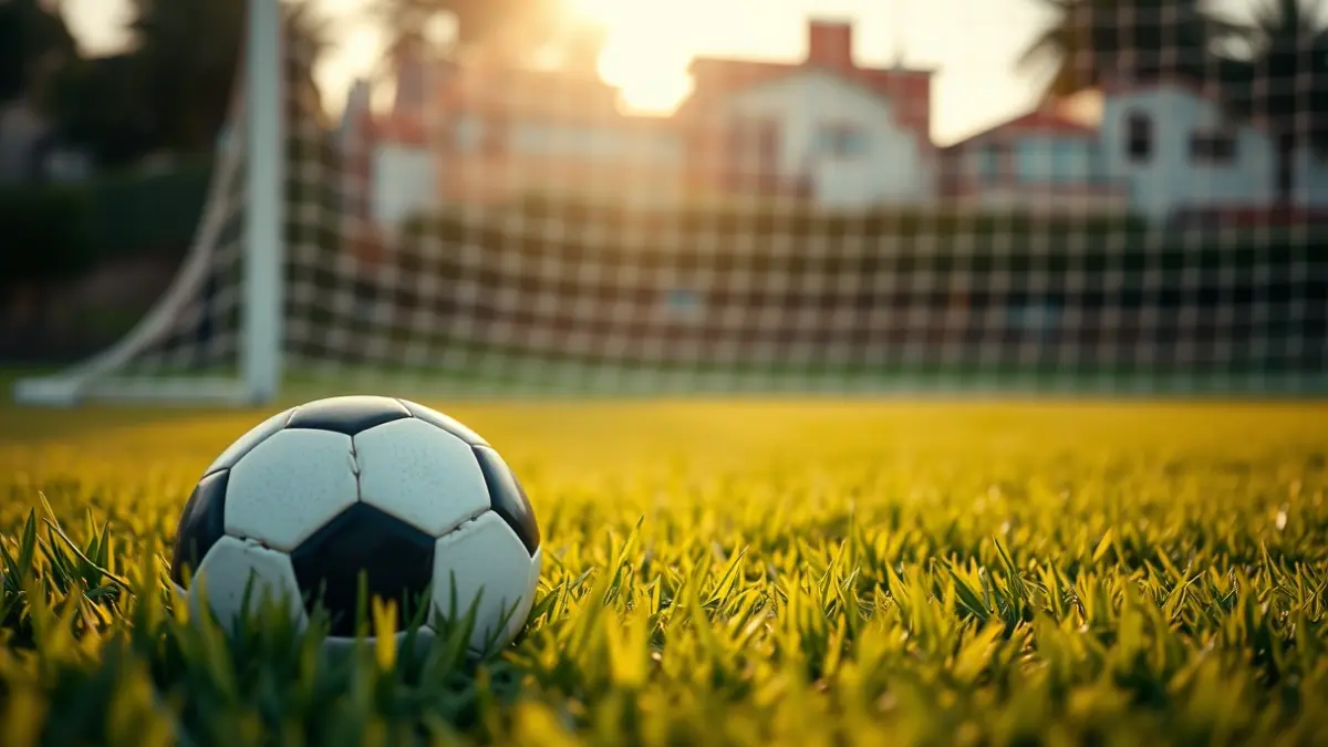 Generic image of a soccer ball on a stadium pitch.