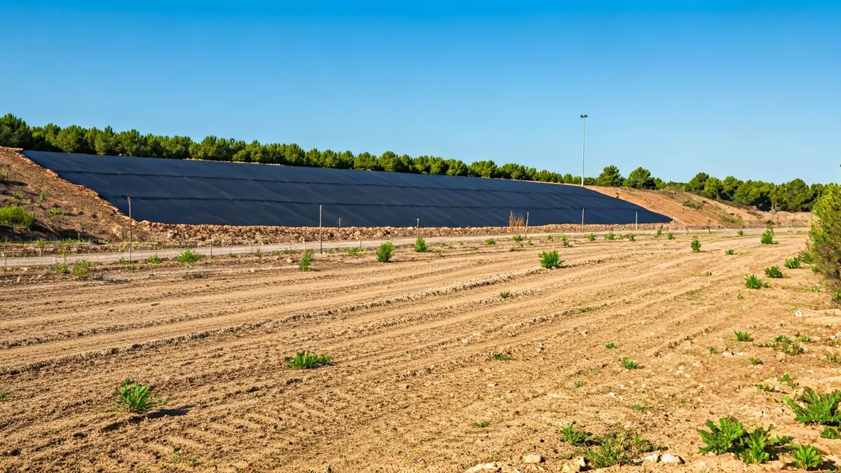 Imagen de un antiguo vertedero restaurado con vegetación autóctona en Líjar, Almería.