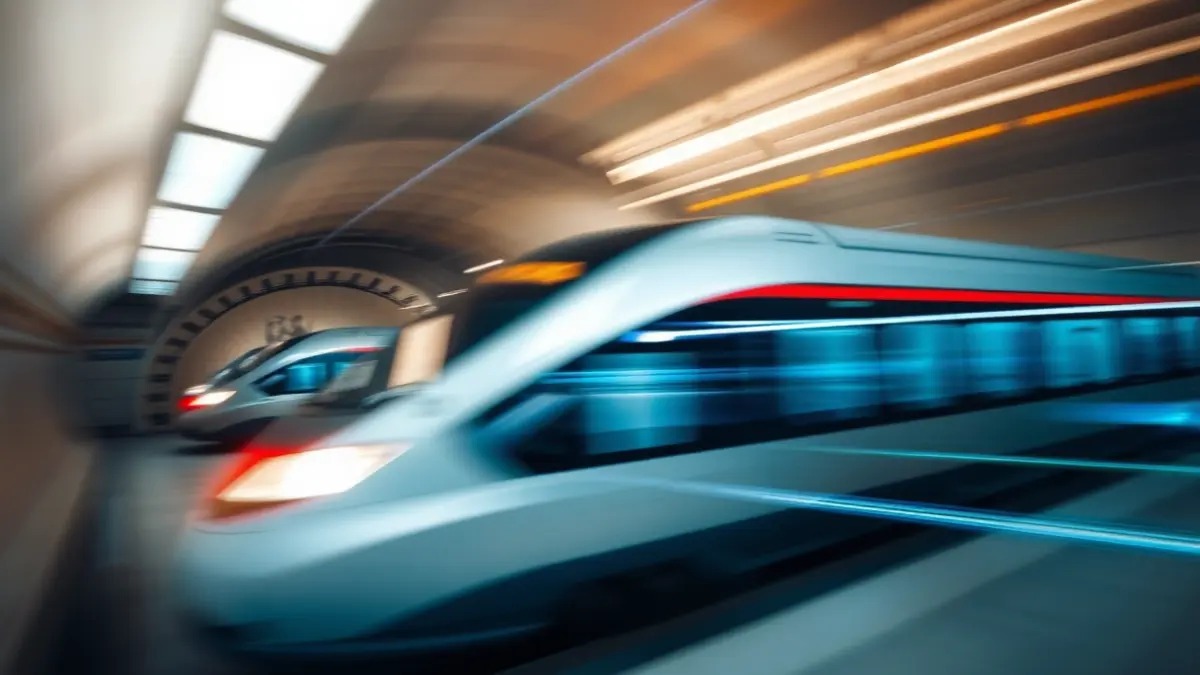 Imagen genérica de un tren de alta velocidad en un túnel.