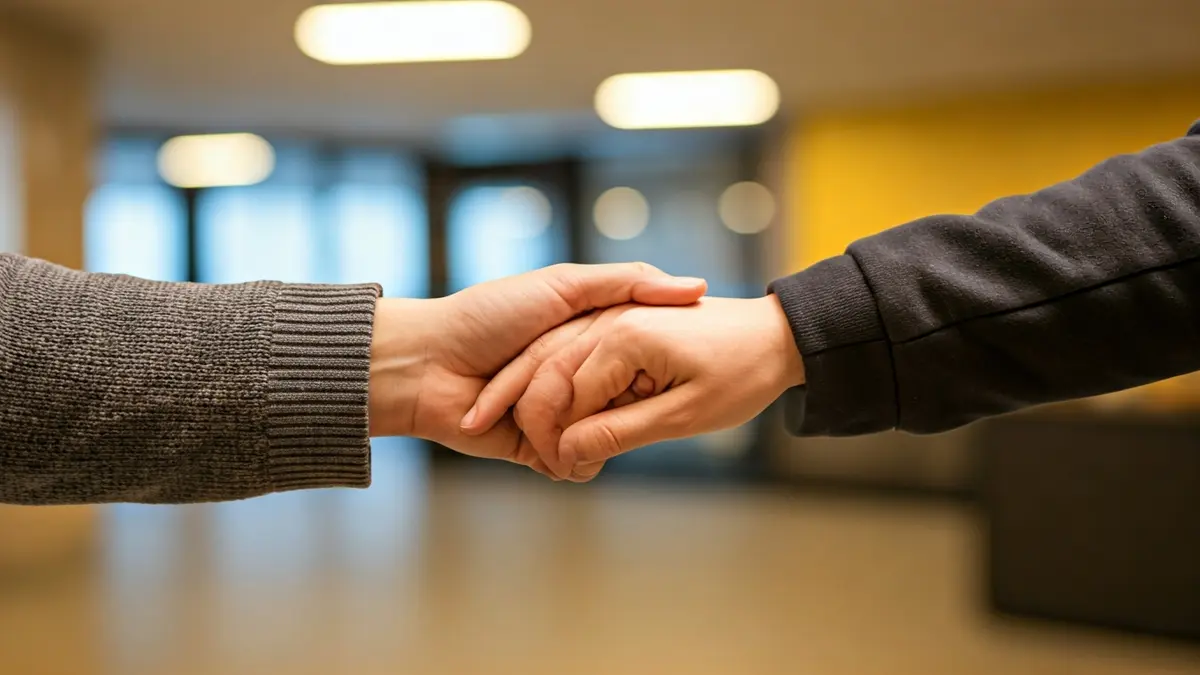 Imagen genérica de manos en gesto de apoyo, simbolizando ayuda y recuperación.