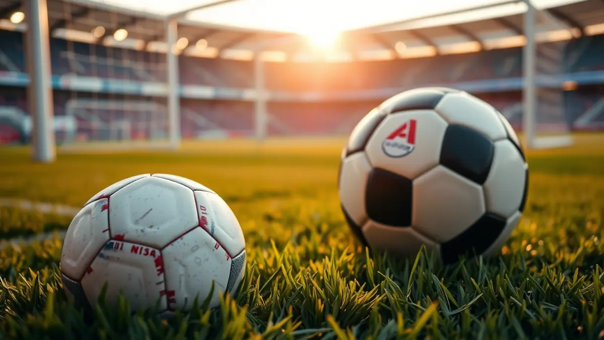 Imagen genérica de un balón de fútbol en el césped de un estadio.