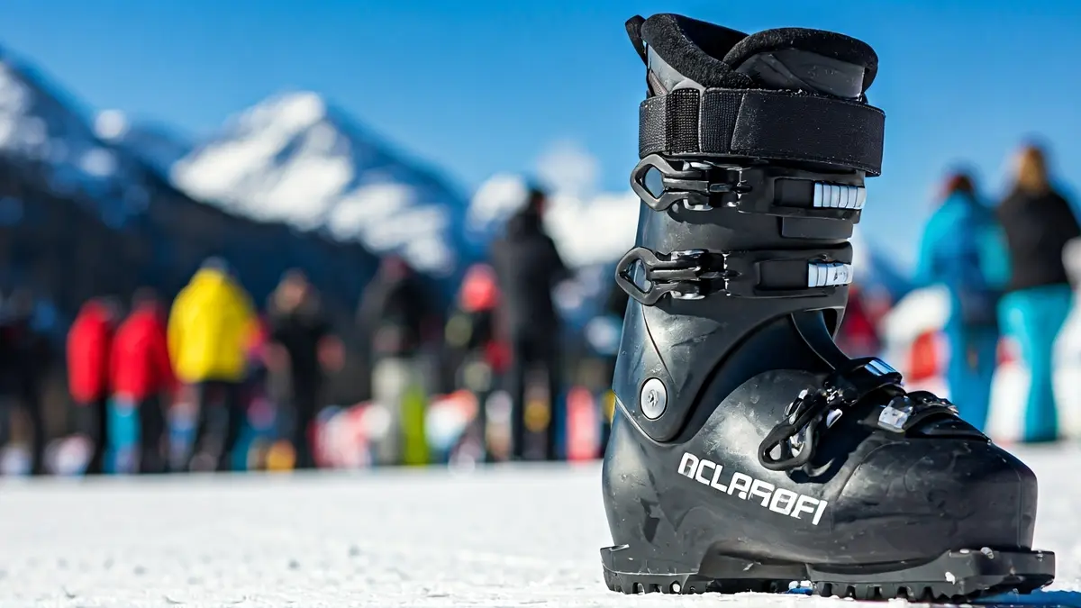 Imagen genérica de equipo de esquí adaptado en la nieve.