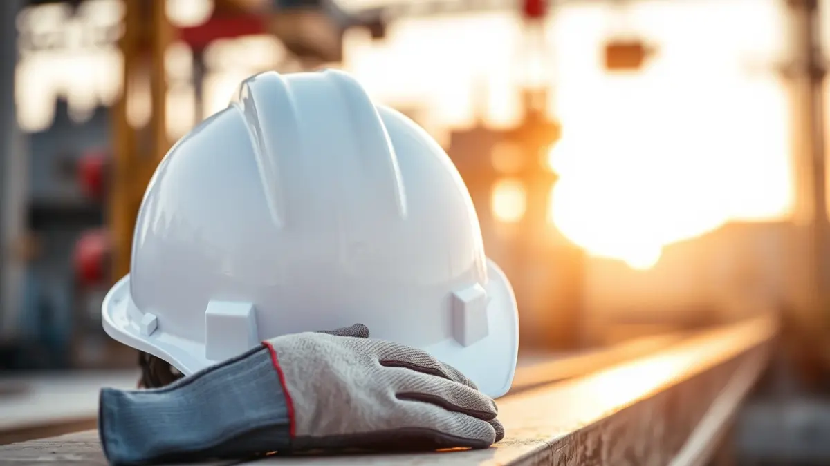 Generic image of workplace safety elements in a work environment.