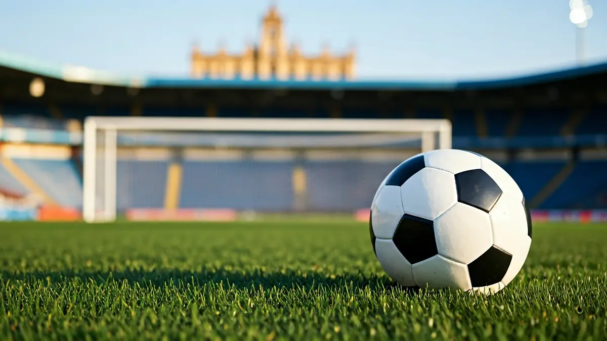 Imagen genérica de un balón de fútbol en un campo de juego.