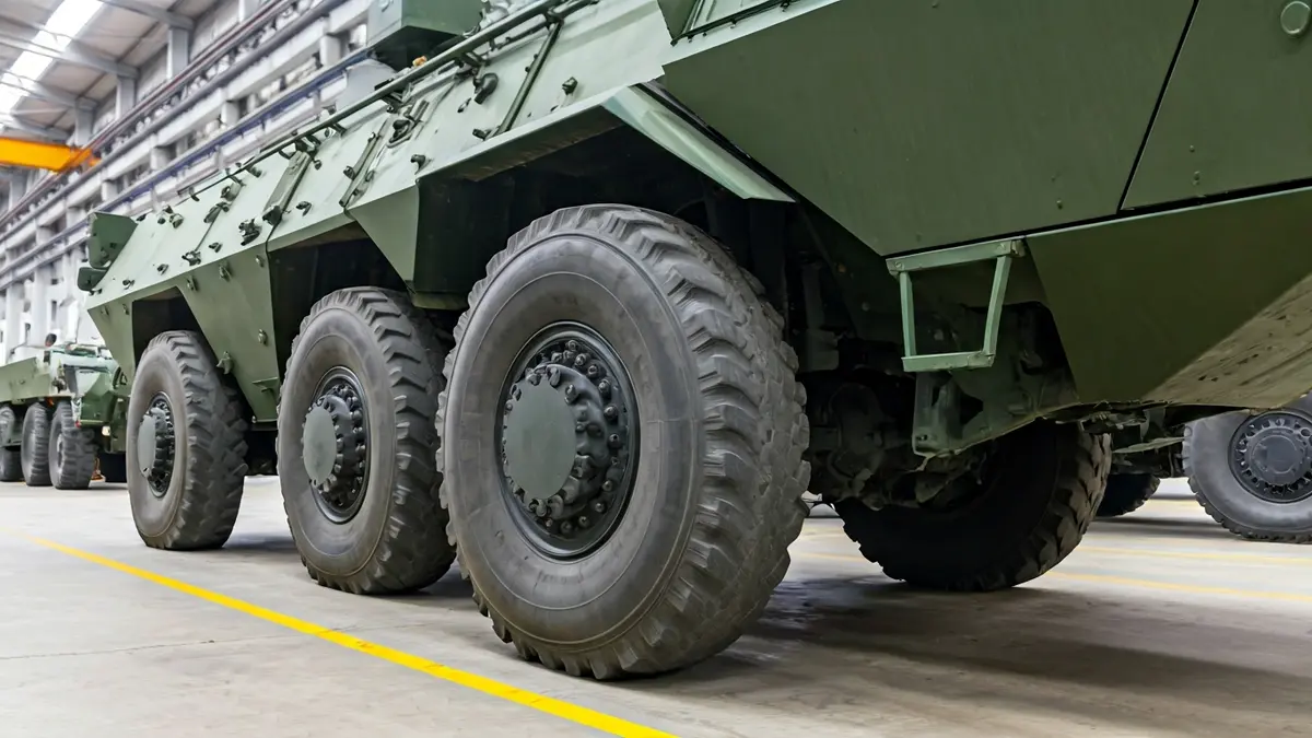 8x8 Dragon armored vehicle in a Seville factory