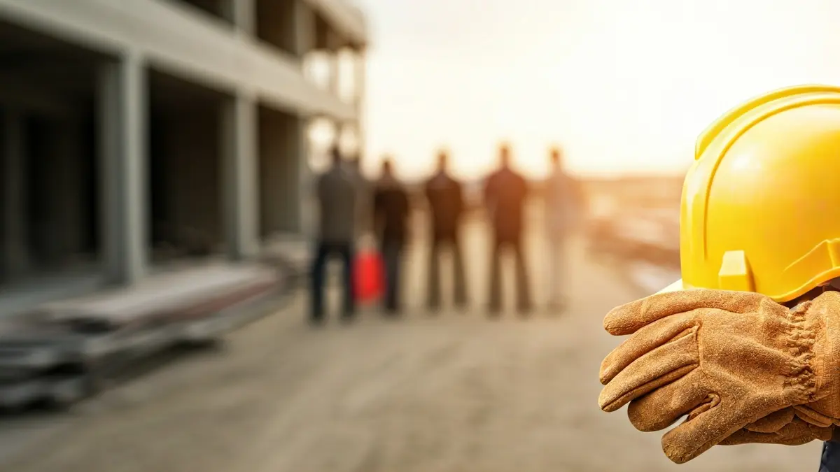 Generic image of work safety equipment on a construction site.
