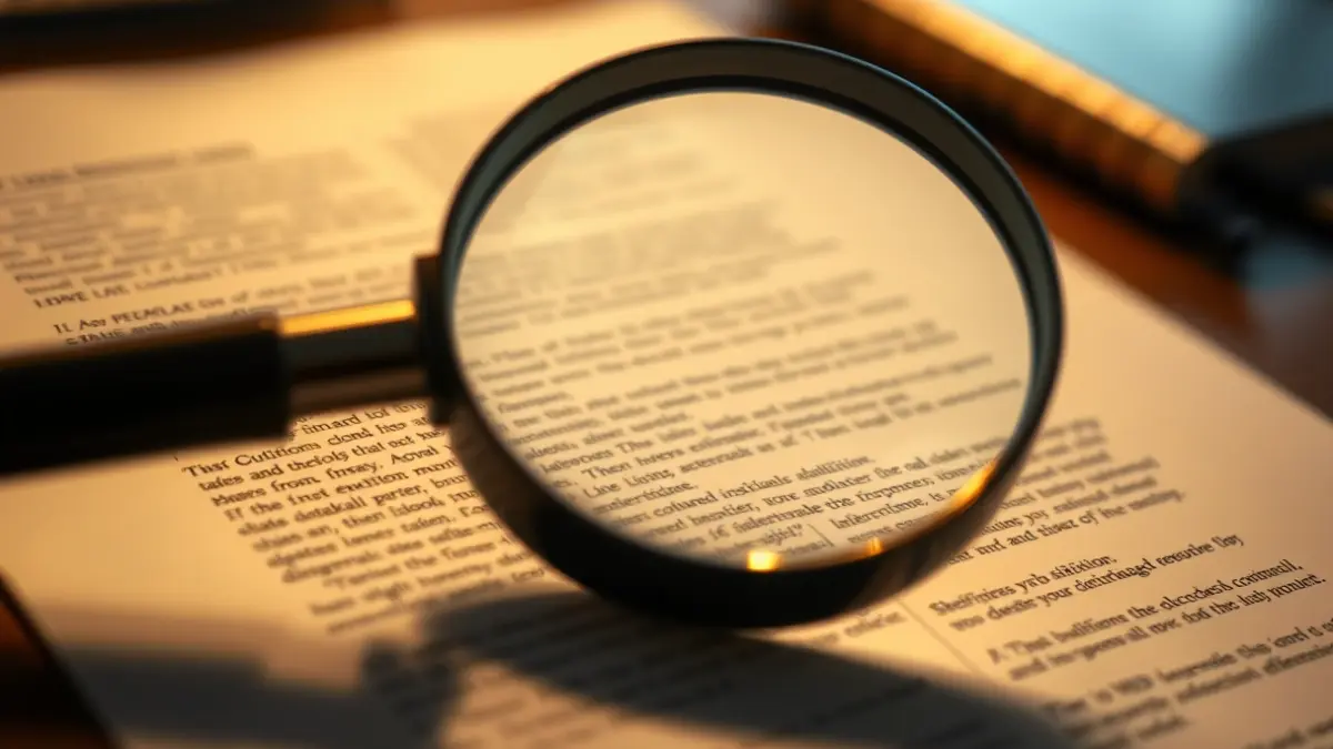 Generic image of a magnifying glass over a document, symbolizing police investigation.