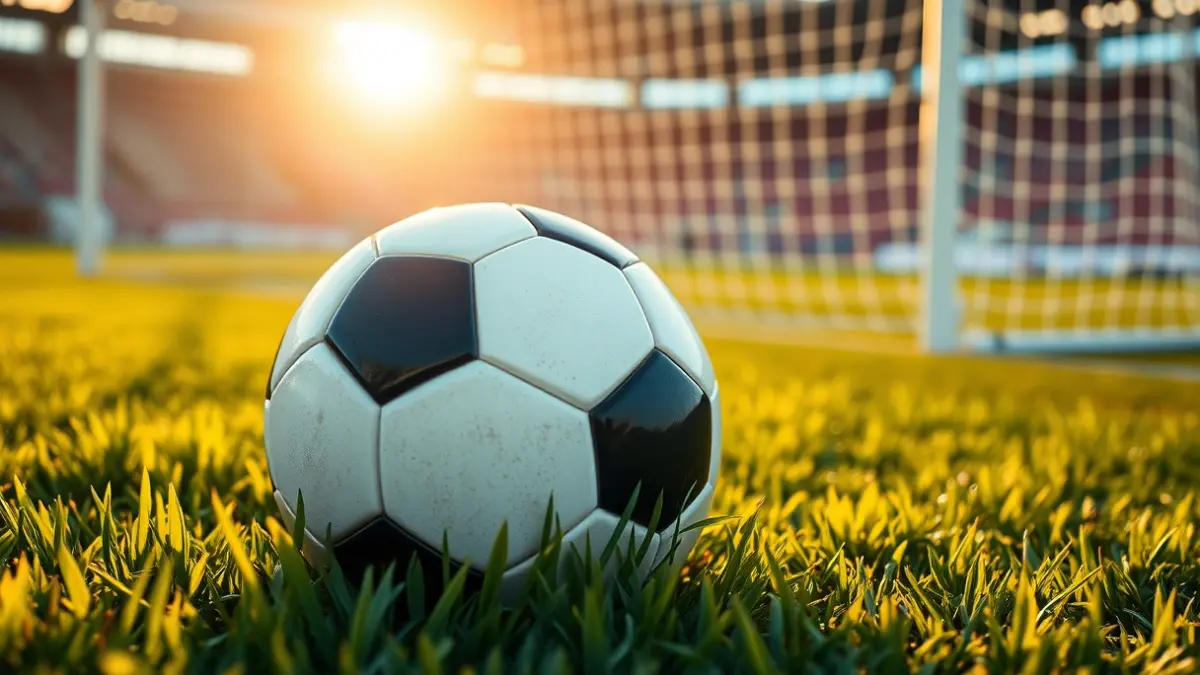 Imagen genérica de un balón de fútbol en el césped de un estadio.