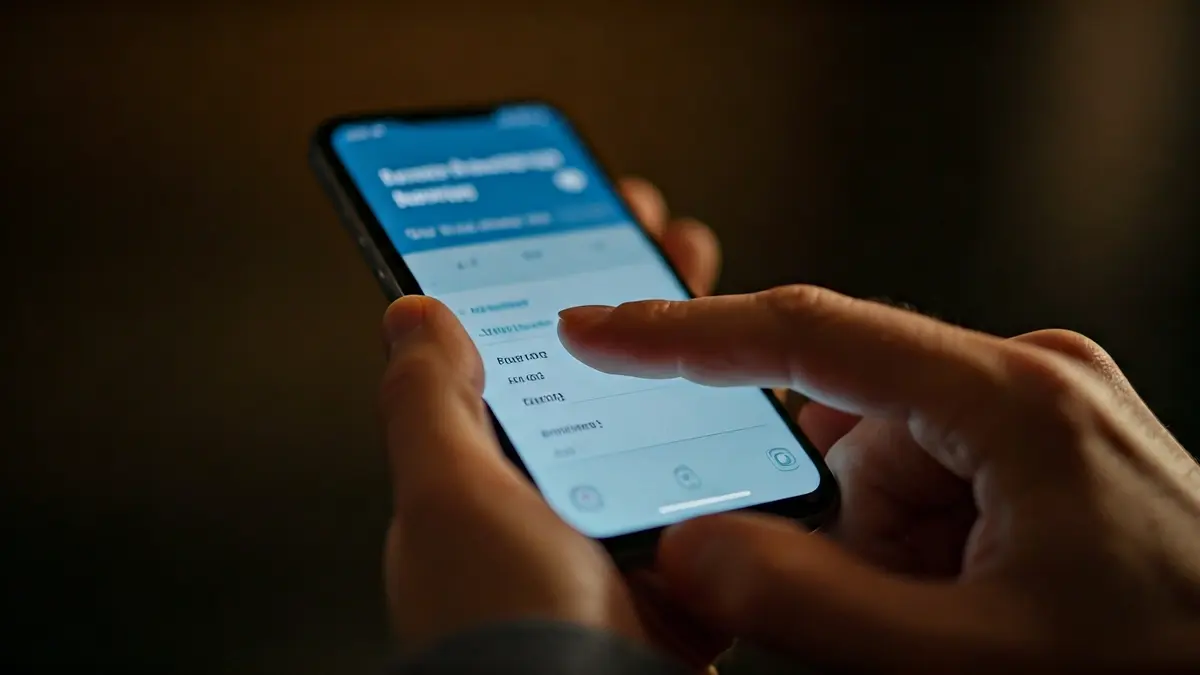 Imagen genérica de un teléfono móvil mostrando una aplicación bancaria, simbolizando una estafa de phishing.