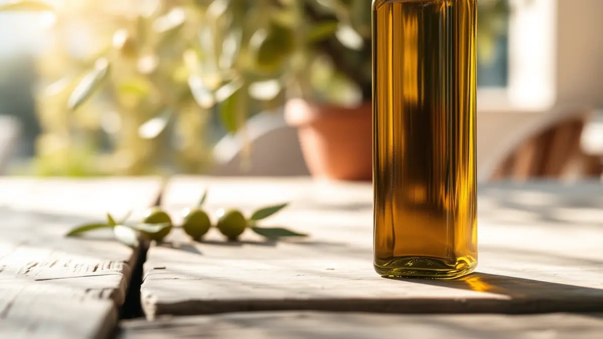 Generic image of a bottle of extra virgin olive oil.