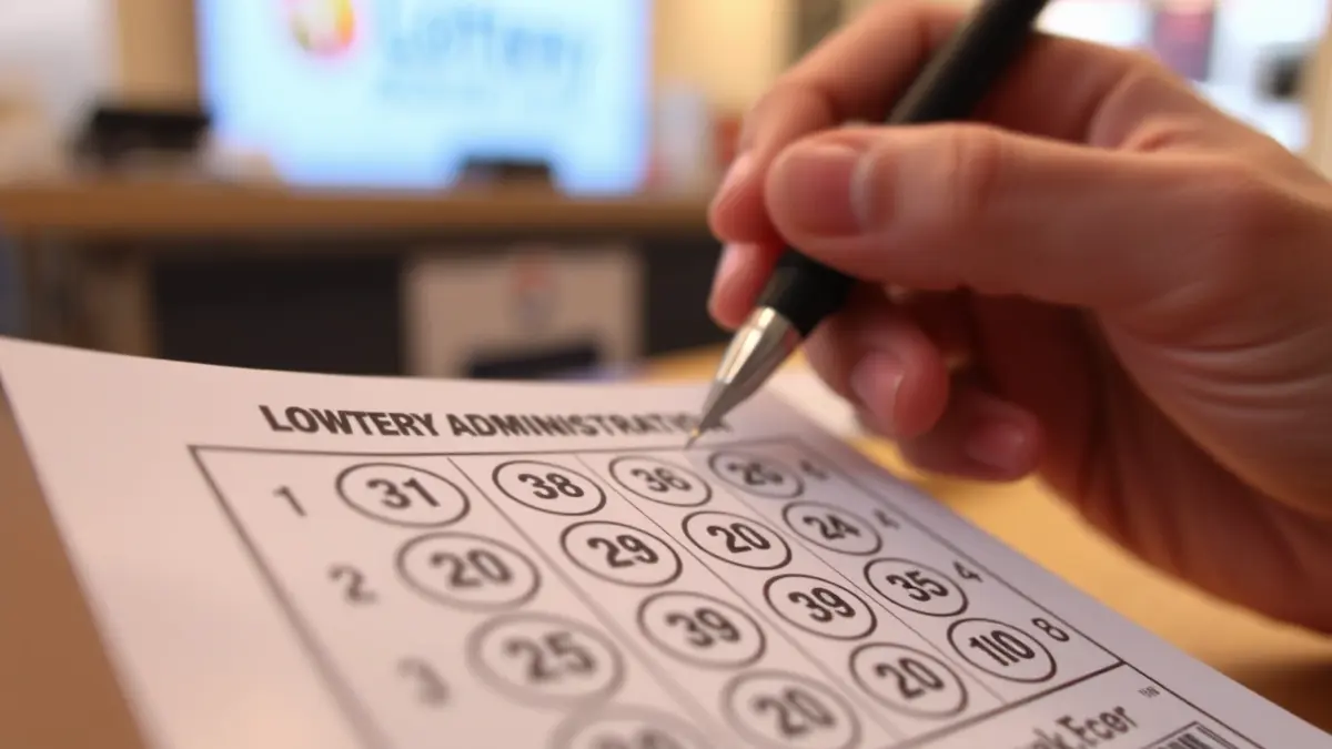 Generic image of a lottery ticket with blurred numbers.