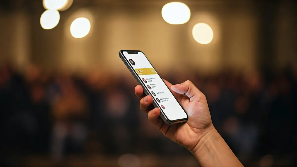 Imagen genérica de una mano sosteniendo un smartphone con una publicación de redes sociales.