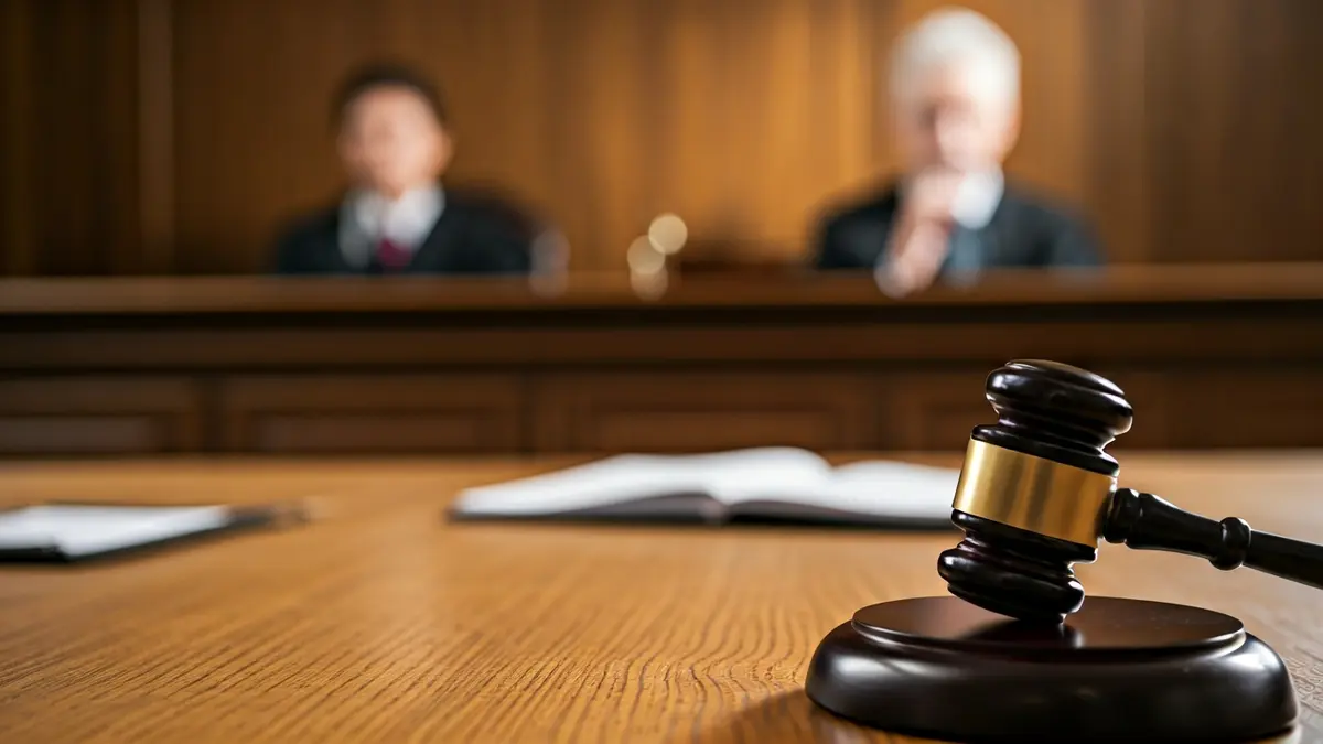 Imagen genérica de un mazo de juez sobre una mesa en un juzgado