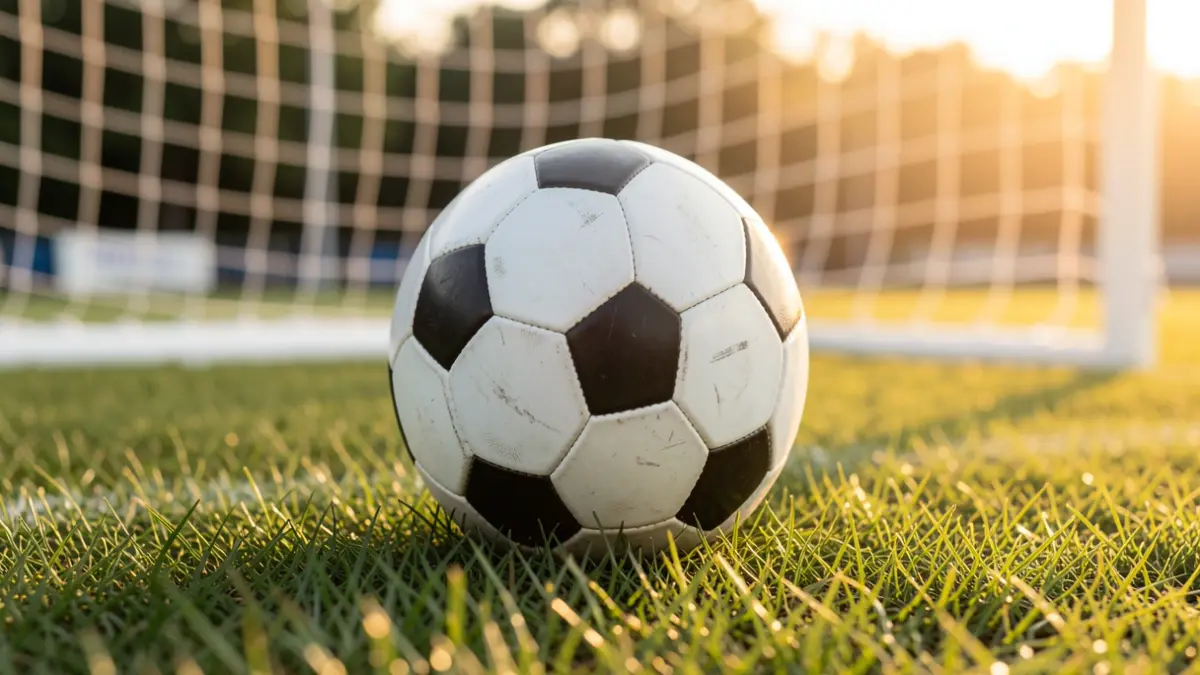 Generic image of a soccer ball on grass.