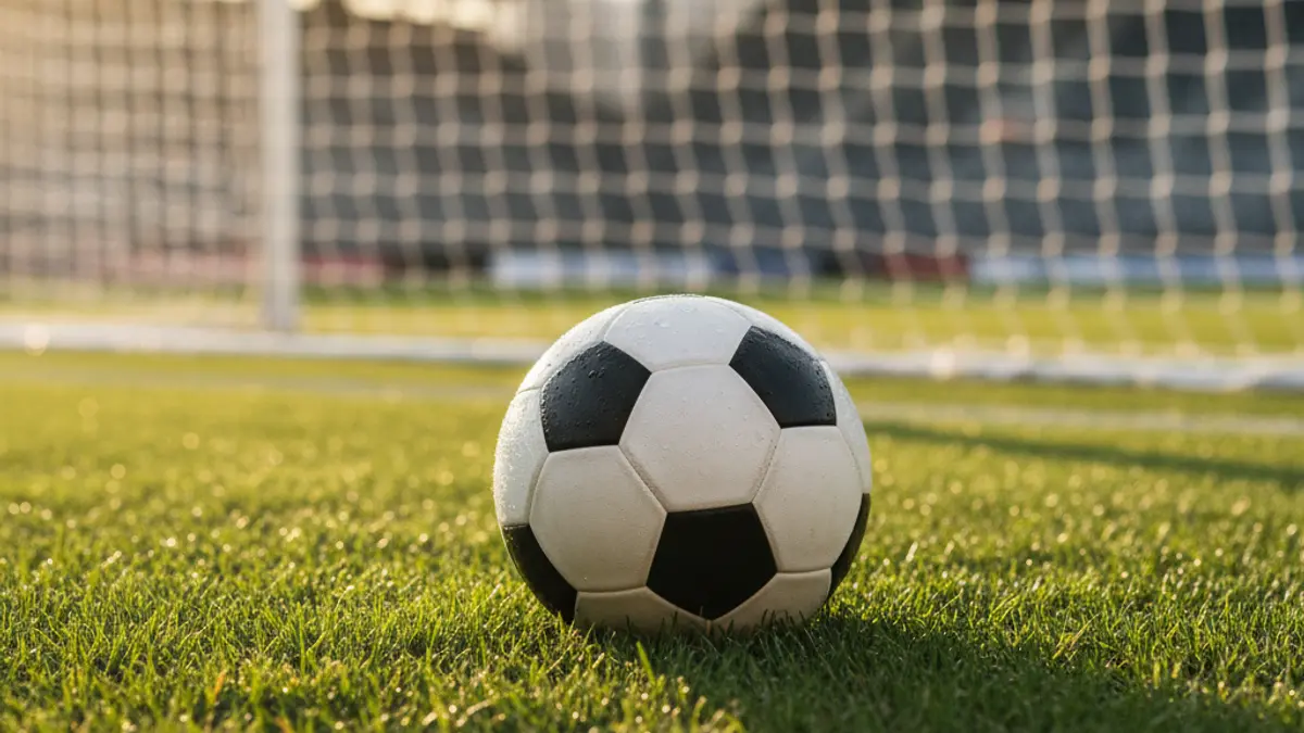 Imagen genérica de un balón de fútbol sobre el césped de un estadio.