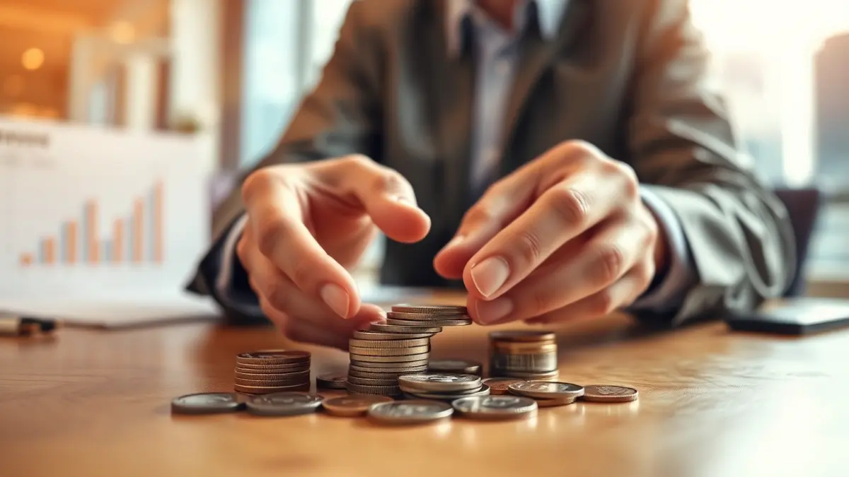 Generic image of hands exchanging coins, symbolizing economic activity and employment.