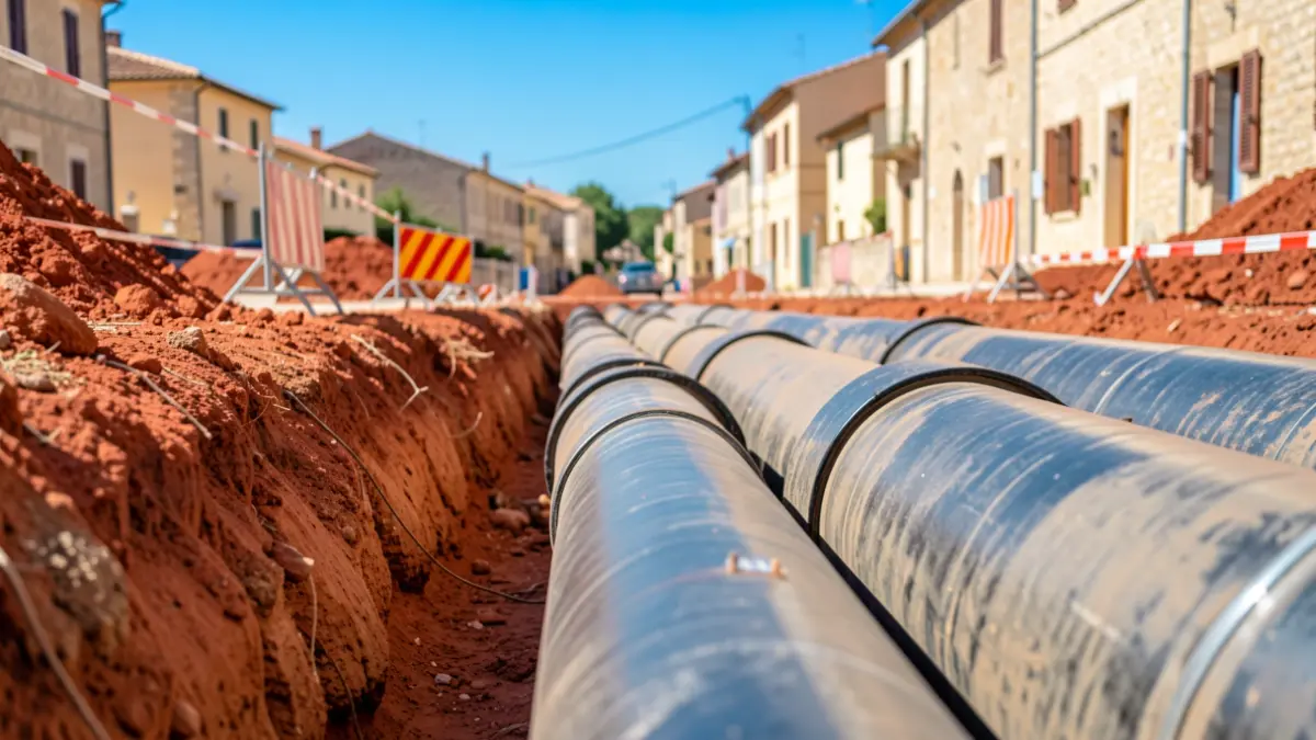 Image of sewage collector renovation works in Baena.