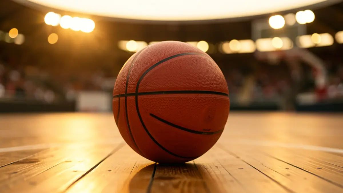 Imagen genérica de un balón de baloncesto en una cancha.