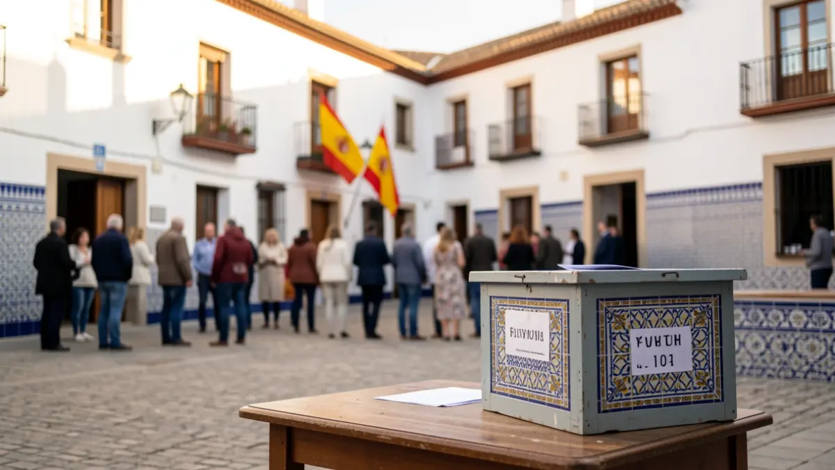 Generic image of a polling station in Andalusia during elections.