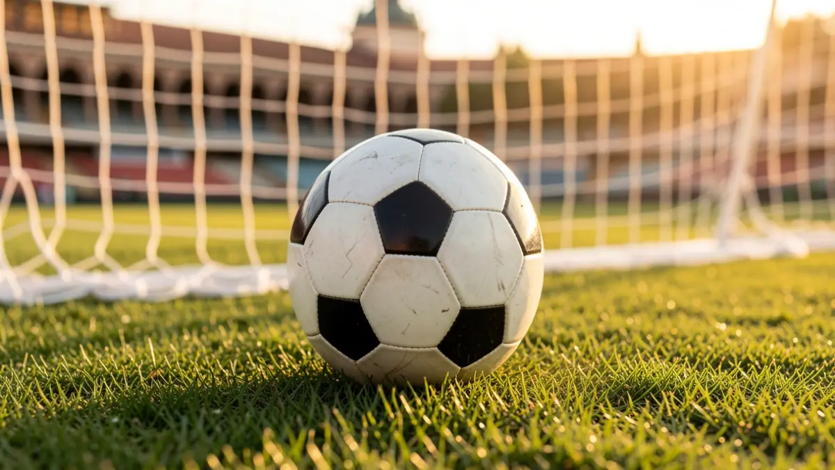 Generic image of a soccer ball on grass.