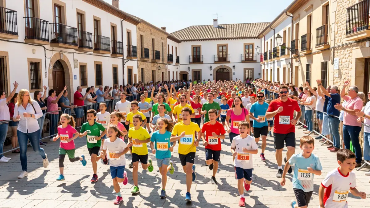 Generic image of a popular race in Jaén with participants of all ages.
