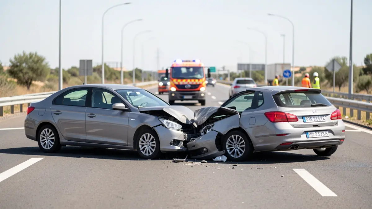 Imagen de un accidente de tráfico en Huércal-Overa.