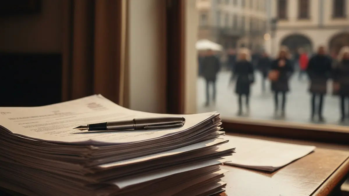 Generic image of official documents and urban planning.