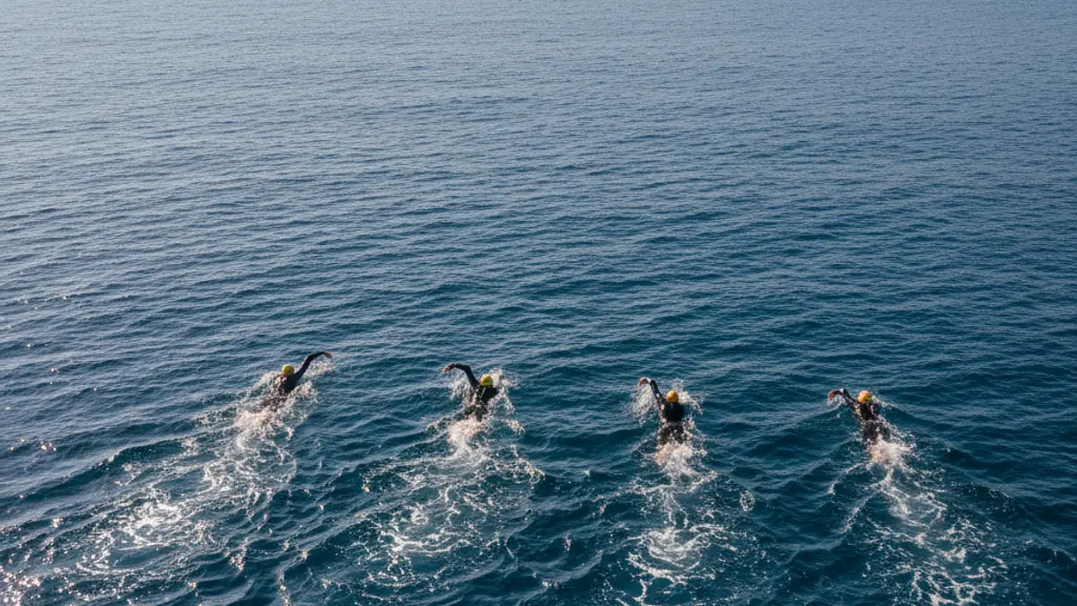 Generic image of open water swimmers