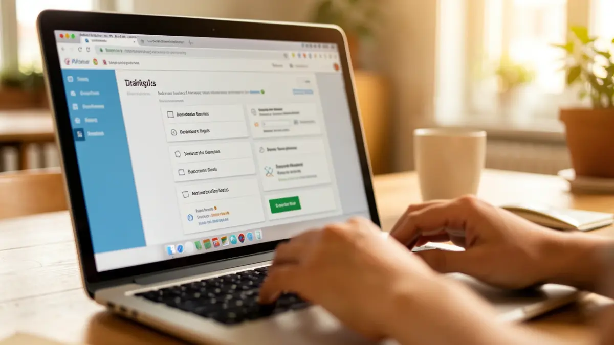 Generic image of a person using a computer for digital training.
