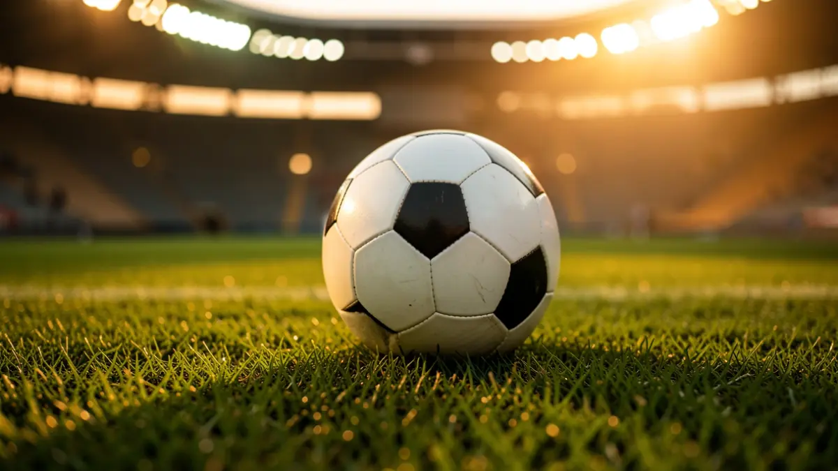 Imagen genérica de un balón de fútbol sobre el césped de un estadio.