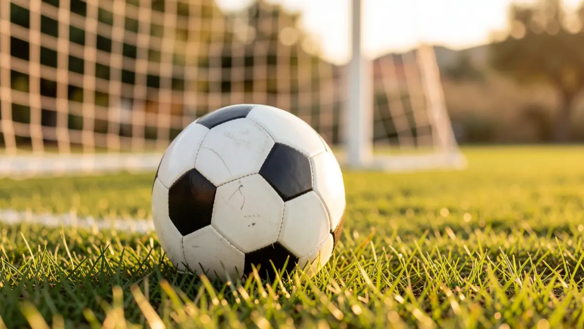 Imagen genérica de un balón de fútbol sobre el césped de un estadio.