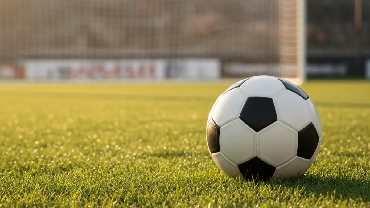 Generic image of a football on a stadium pitch.