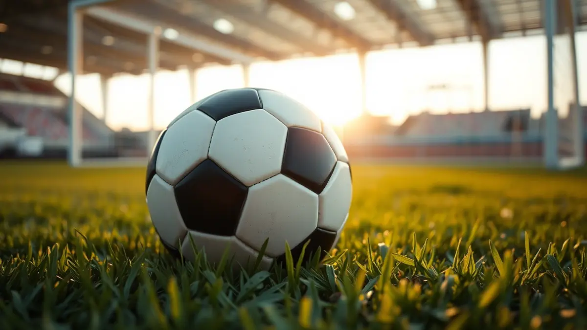 Imagen genérica de un balón de fútbol sobre el césped de un estadio.