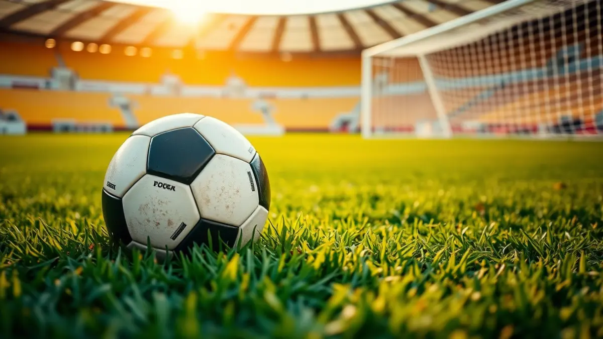 Imagen genérica de un balón de fútbol en el césped de un estadio.