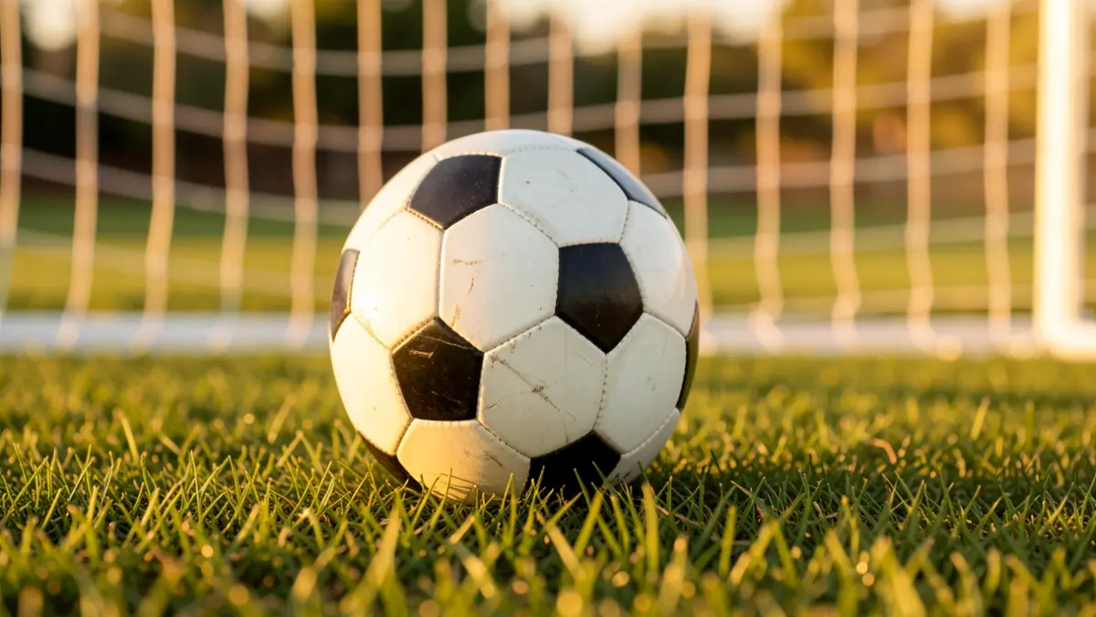 Generic image of a soccer ball on grass.