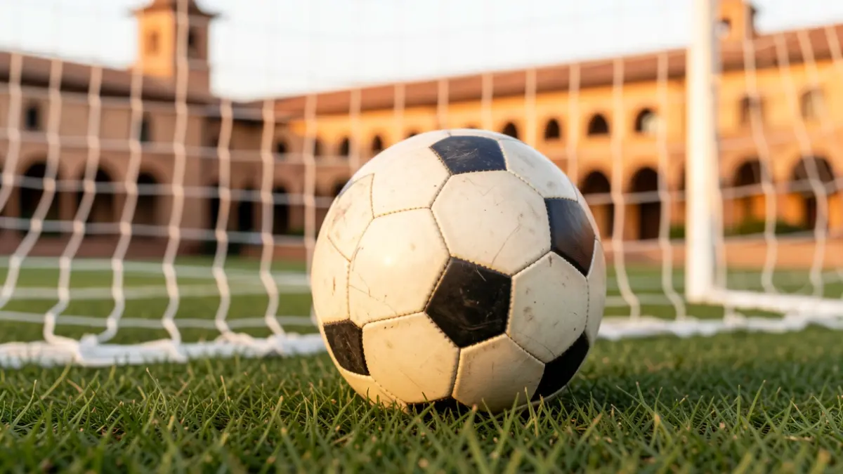 Imagen genérica de un balón de fútbol sobre el césped de un estadio.
