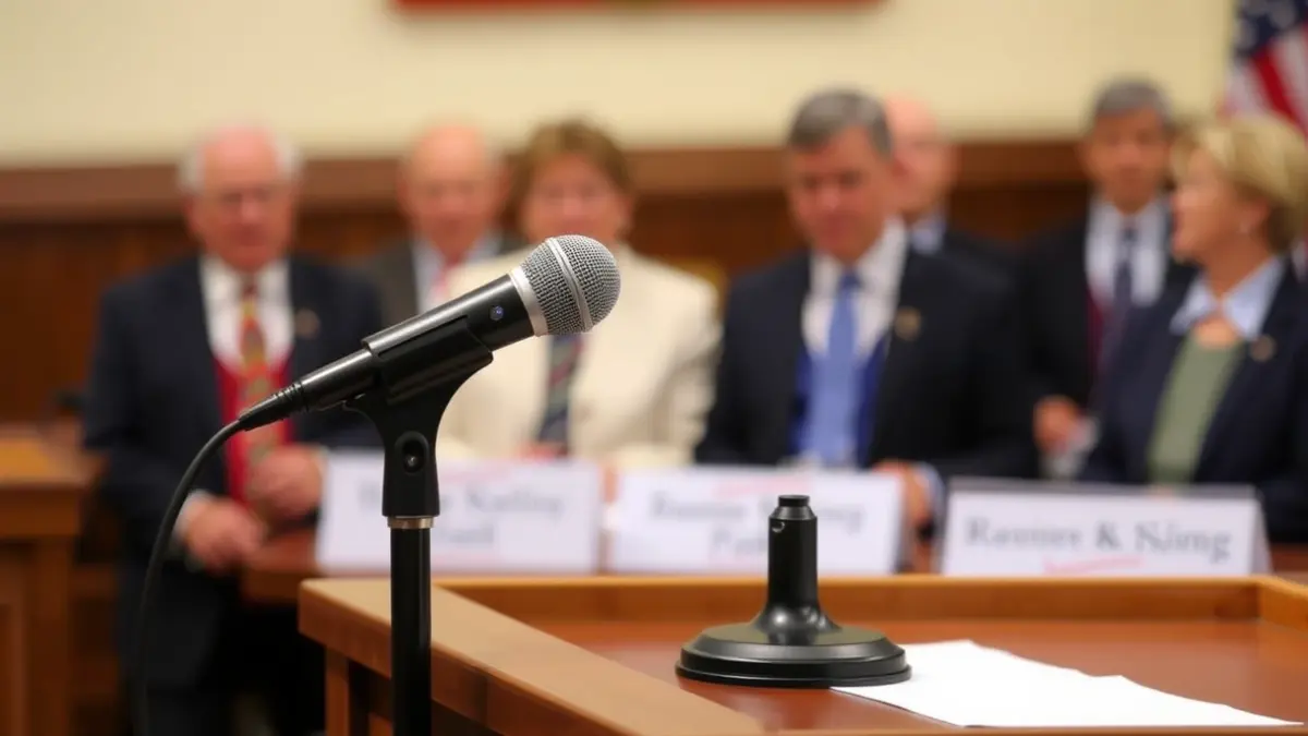 Imagen genérica de un micrófono en un podio, simbolizando un debate político o una declaración oficial.