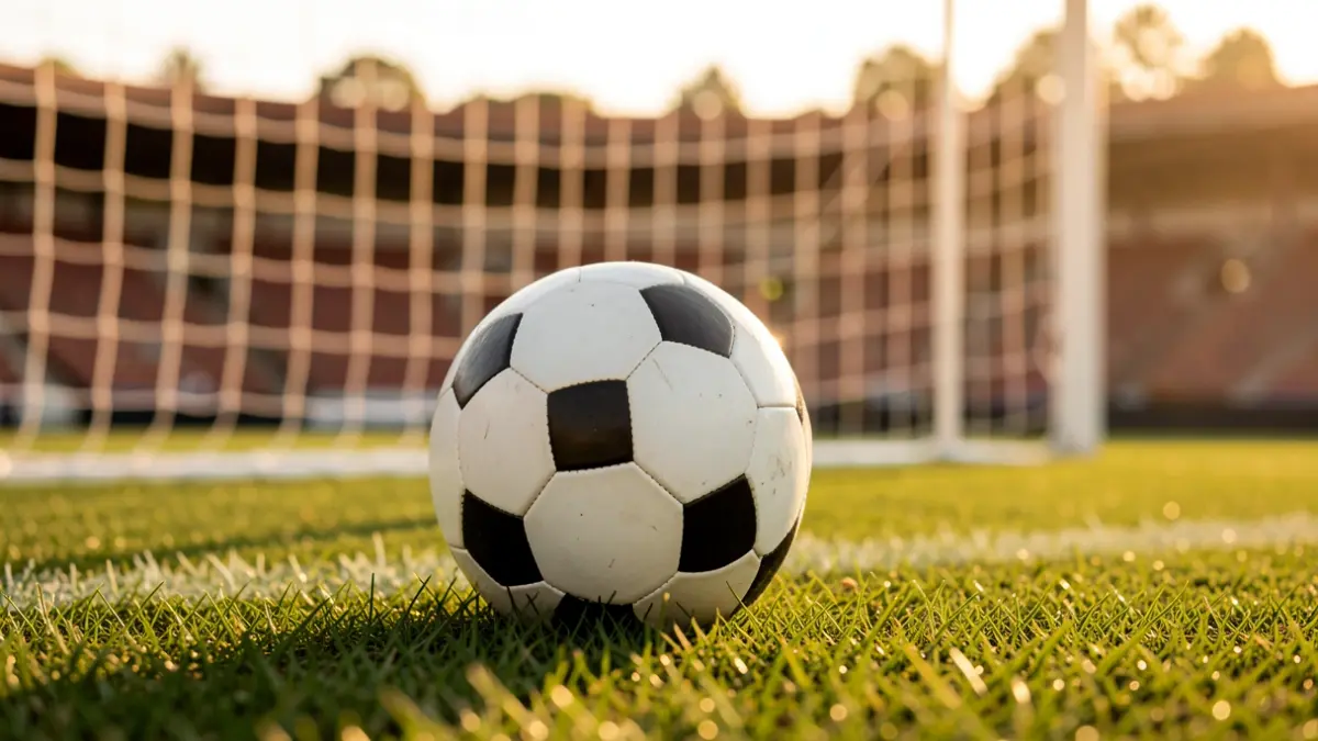 Generic image of a football on grass in a stadium.