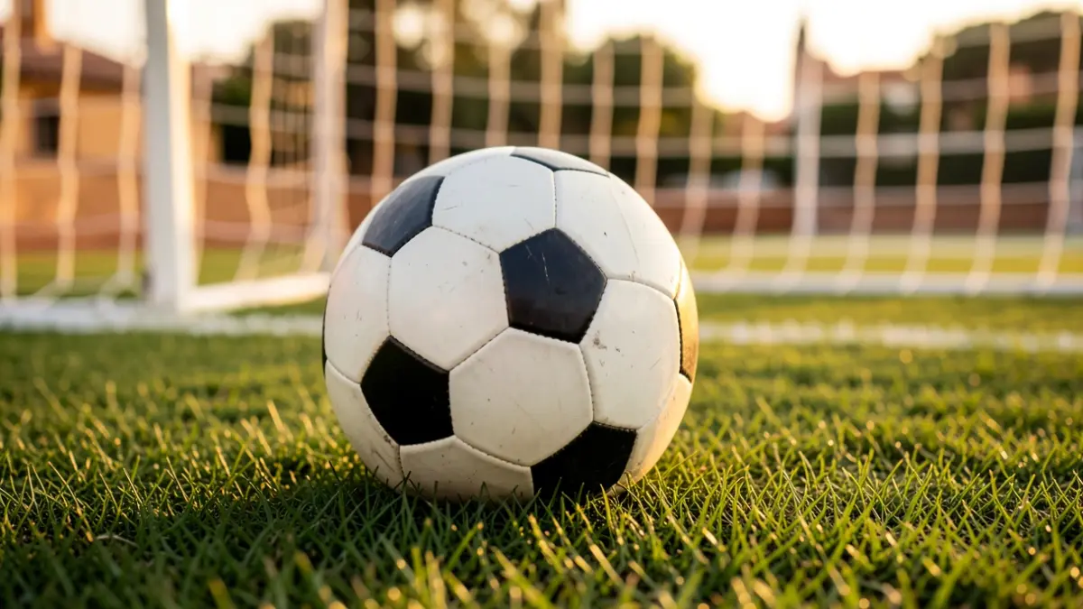 Generic image of a soccer ball on grass.