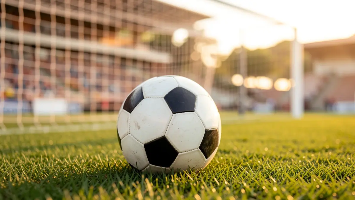 Imagen genérica de un balón de fútbol sobre el césped de un estadio.