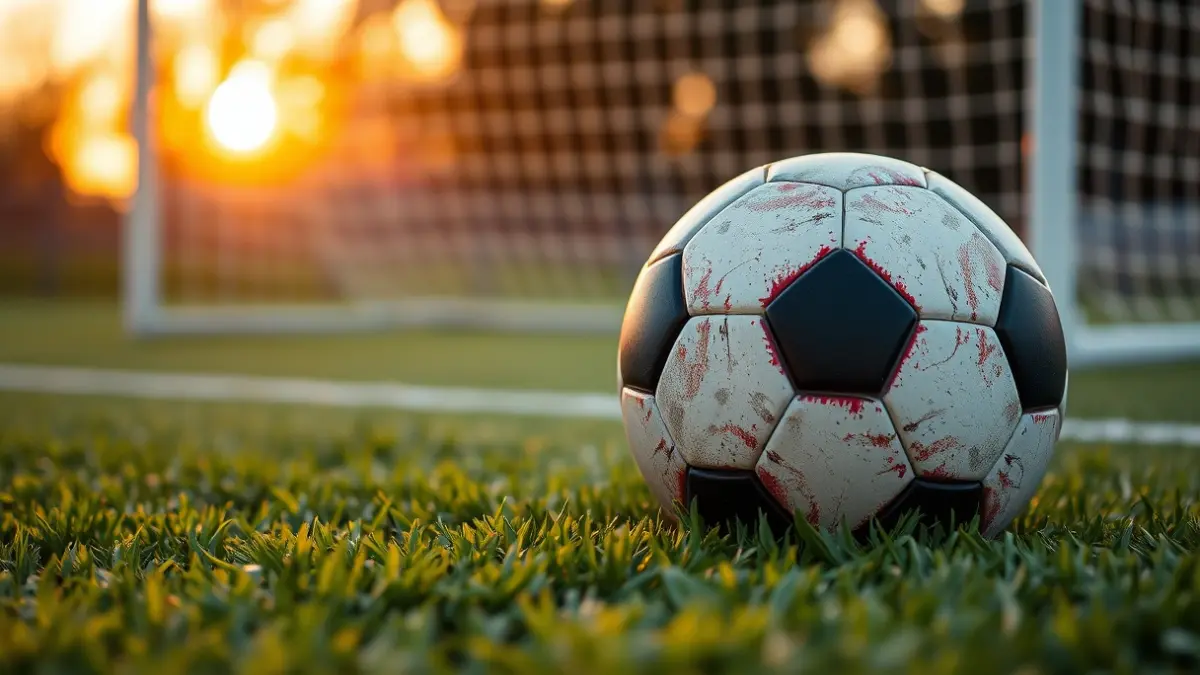 Generic image of a soccer ball on a stadium pitch.
