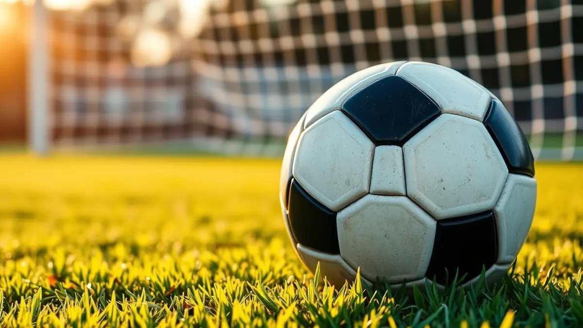 Generic image of a soccer ball on a stadium pitch.