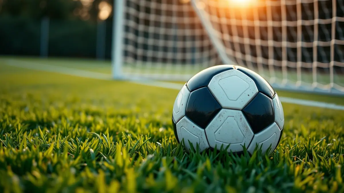Generic image of a soccer ball on a green grass field.