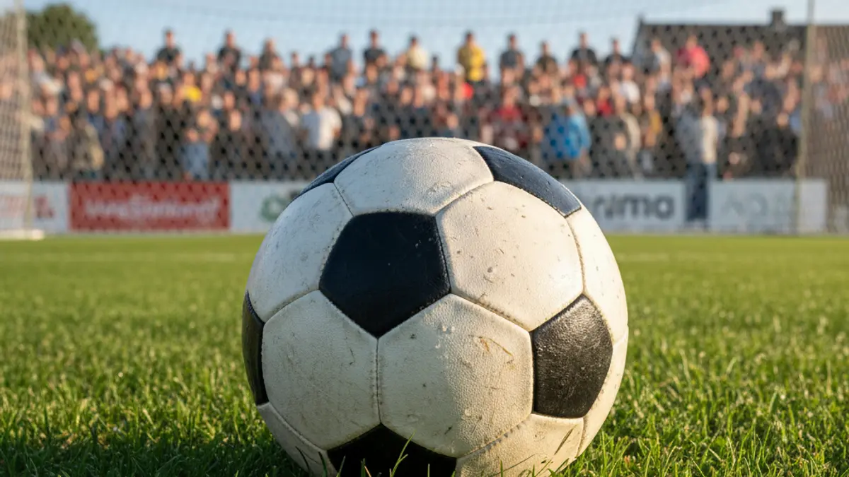 Imagen genérica de un balón de fútbol sobre el césped de un campo.
