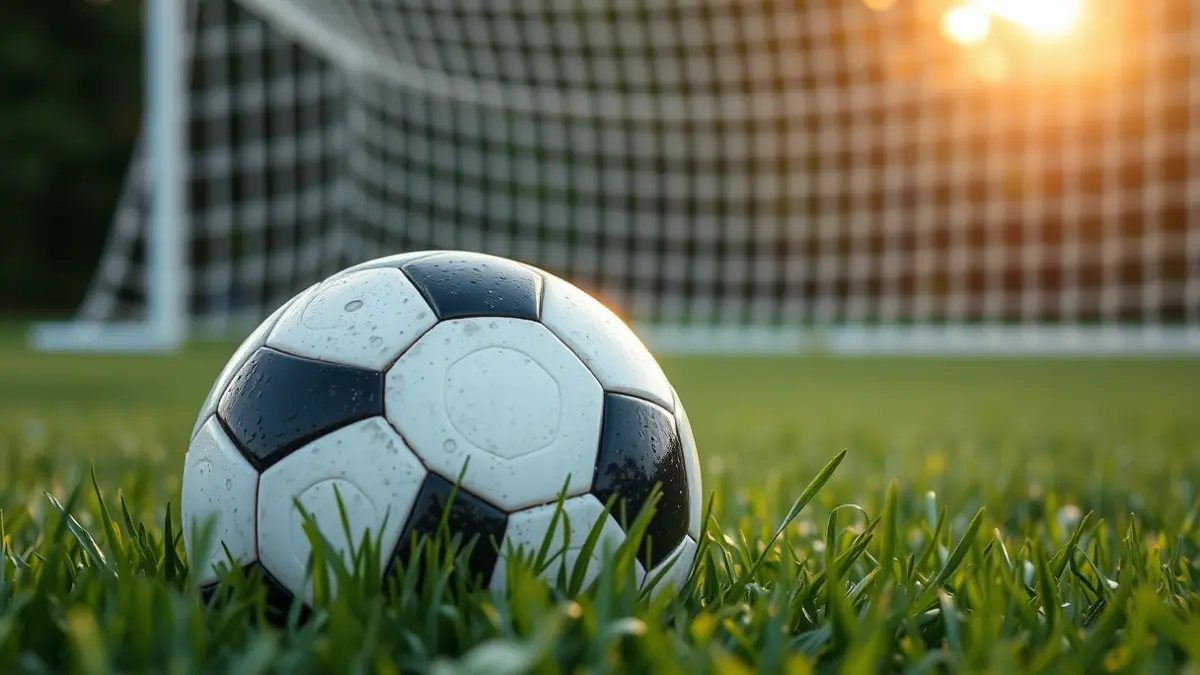 Imagen genérica de un balón de fútbol sobre el césped de un campo.
