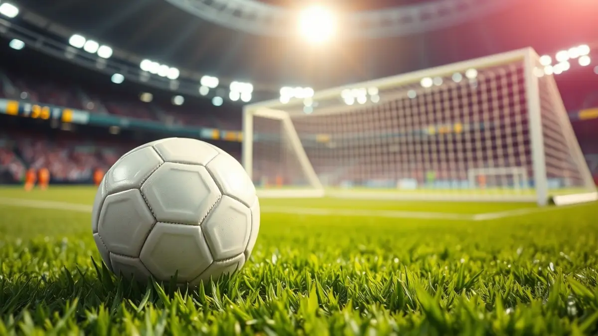 Imagen genérica de un balón de fútbol en el césped de un estadio.