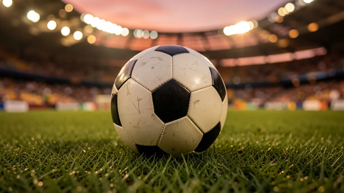 Imagen genérica de un balón de fútbol sobre el césped de un estadio.